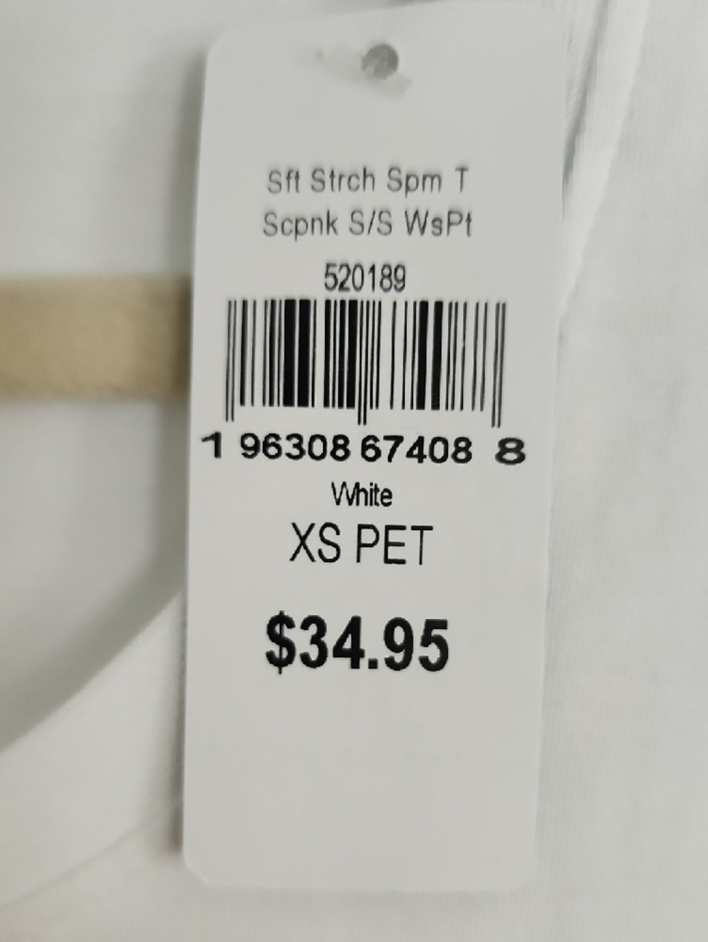 L.L. Bean Women's White Short-Sleeve Scoop Neck Tee - Picture 4 of 4